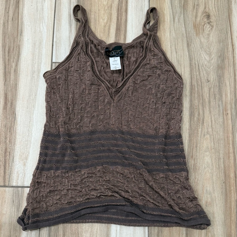 Christian Lacroix Brown Textured Camisole
